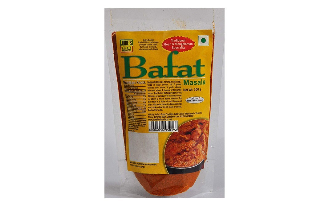 Jude's Bafat Masala    Pack  100 grams